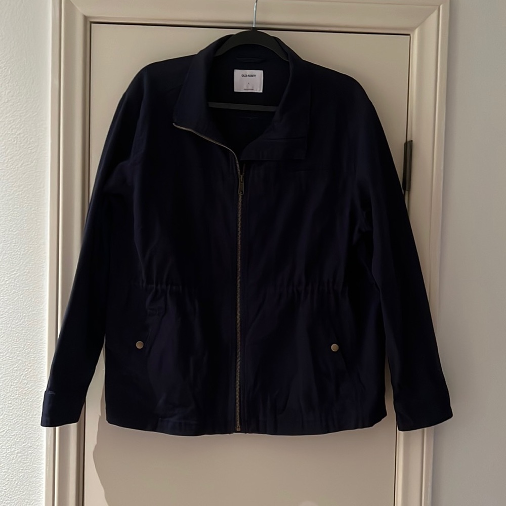 Old Navy Dark Blue Zip Up Jacket, size large